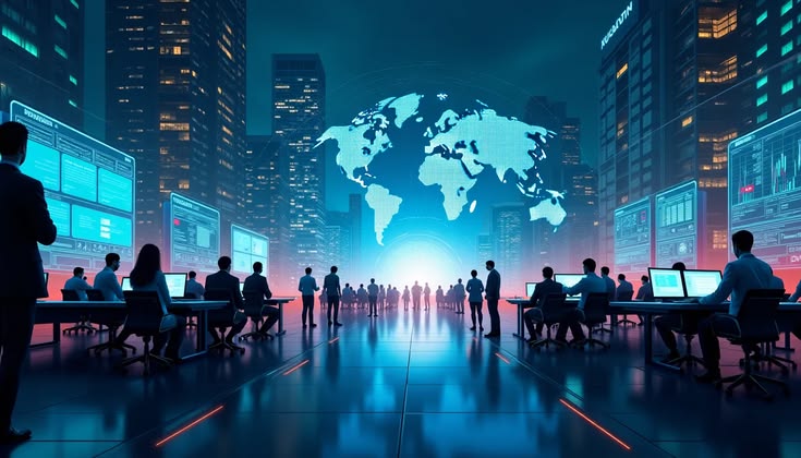 Global technology professionals at work
